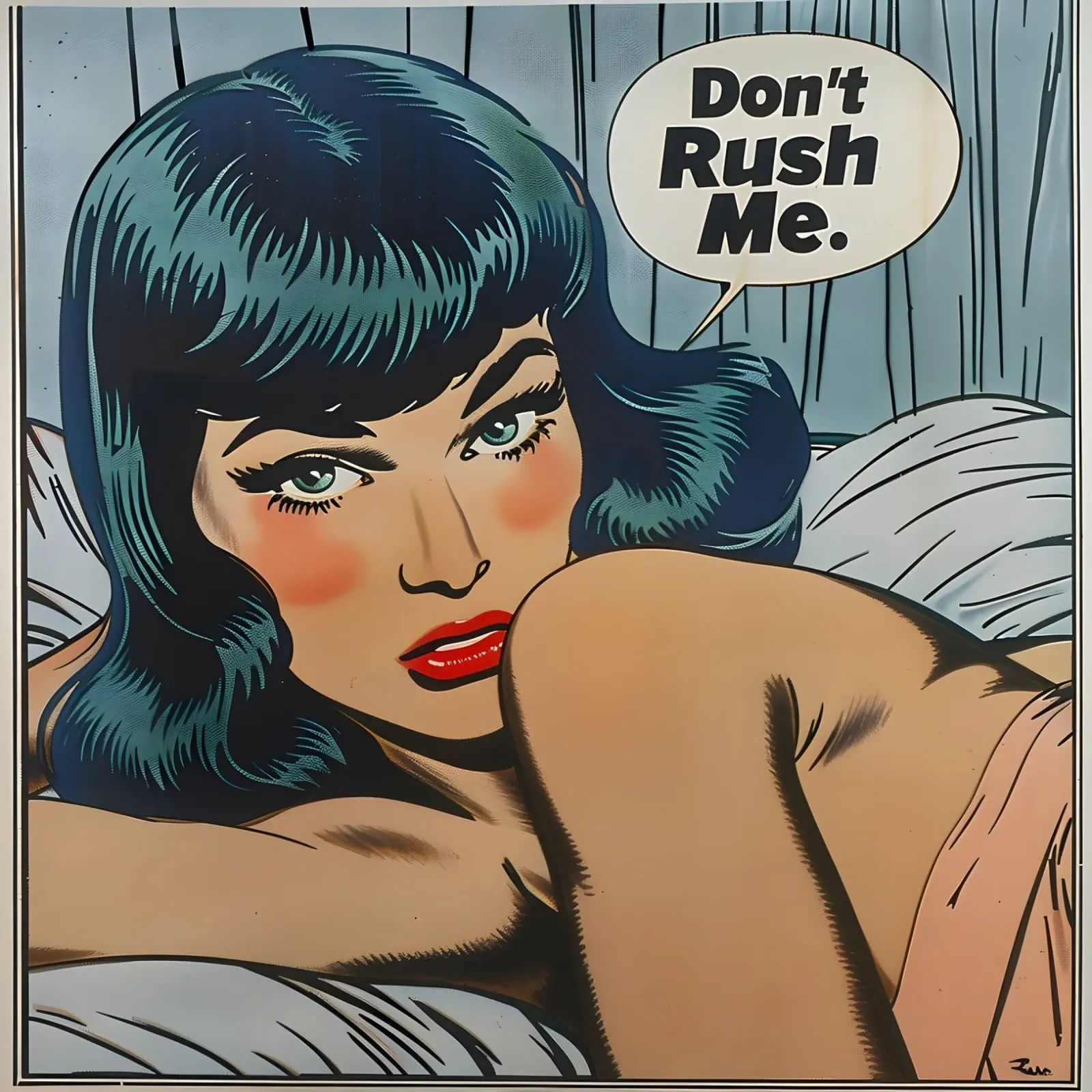 Retro Pop: "Jaag me niet op" Stripboek Vrouw Kunst canvas van NorwesClub