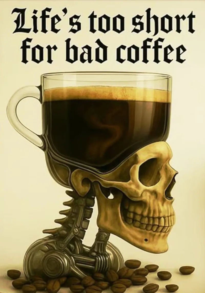 La vita è troppo breve per un caffè scadente pellicola backlit da Rawghenee