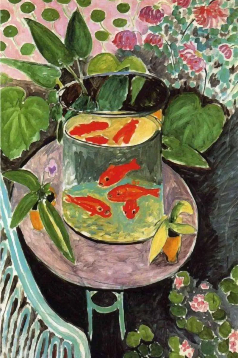Matisse Goudvis canvas met Baklijst van Vonda Shop