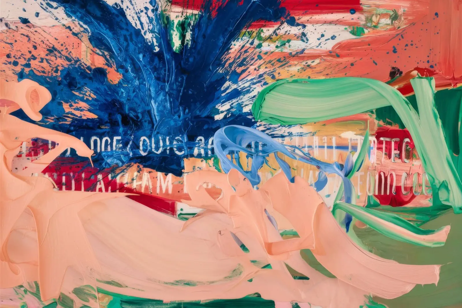 Indigo zeewind canvas met Baklijst van Sublime Layers