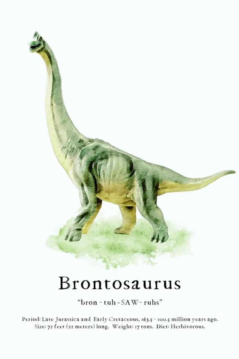 Brontosaurus canvas by Lila x Lola