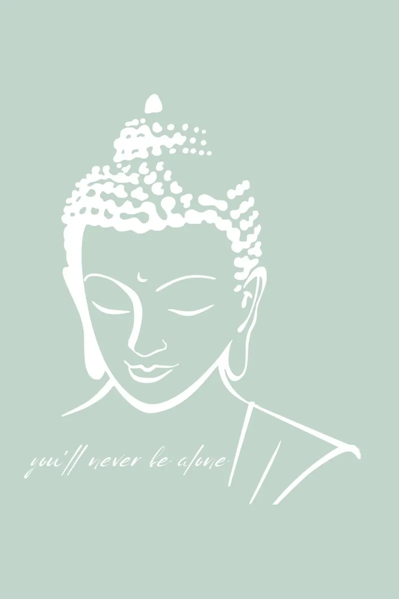 You´ll never be alone poster con telaio in legno da AESTHETIC VIBES by Isabel