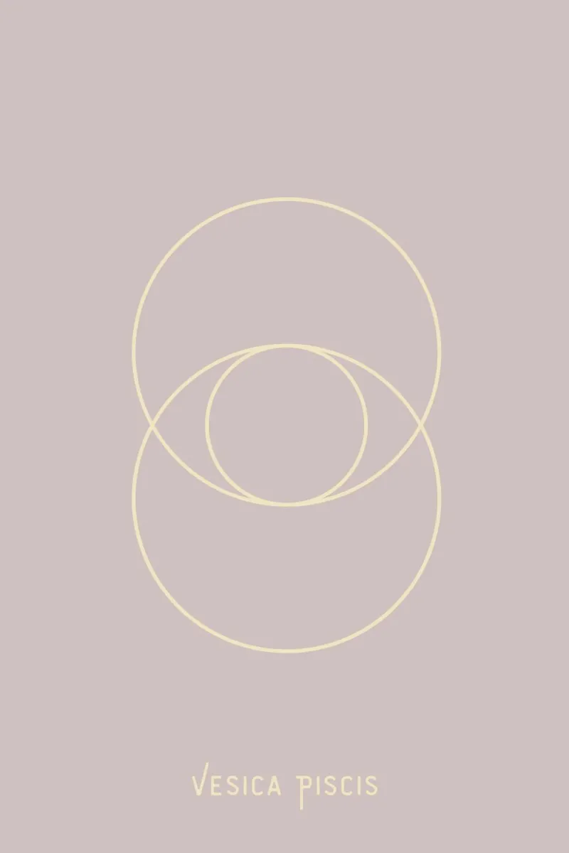 Vesica Piscis poster con telaio in legno da AESTHETIC VIBES by Isabel