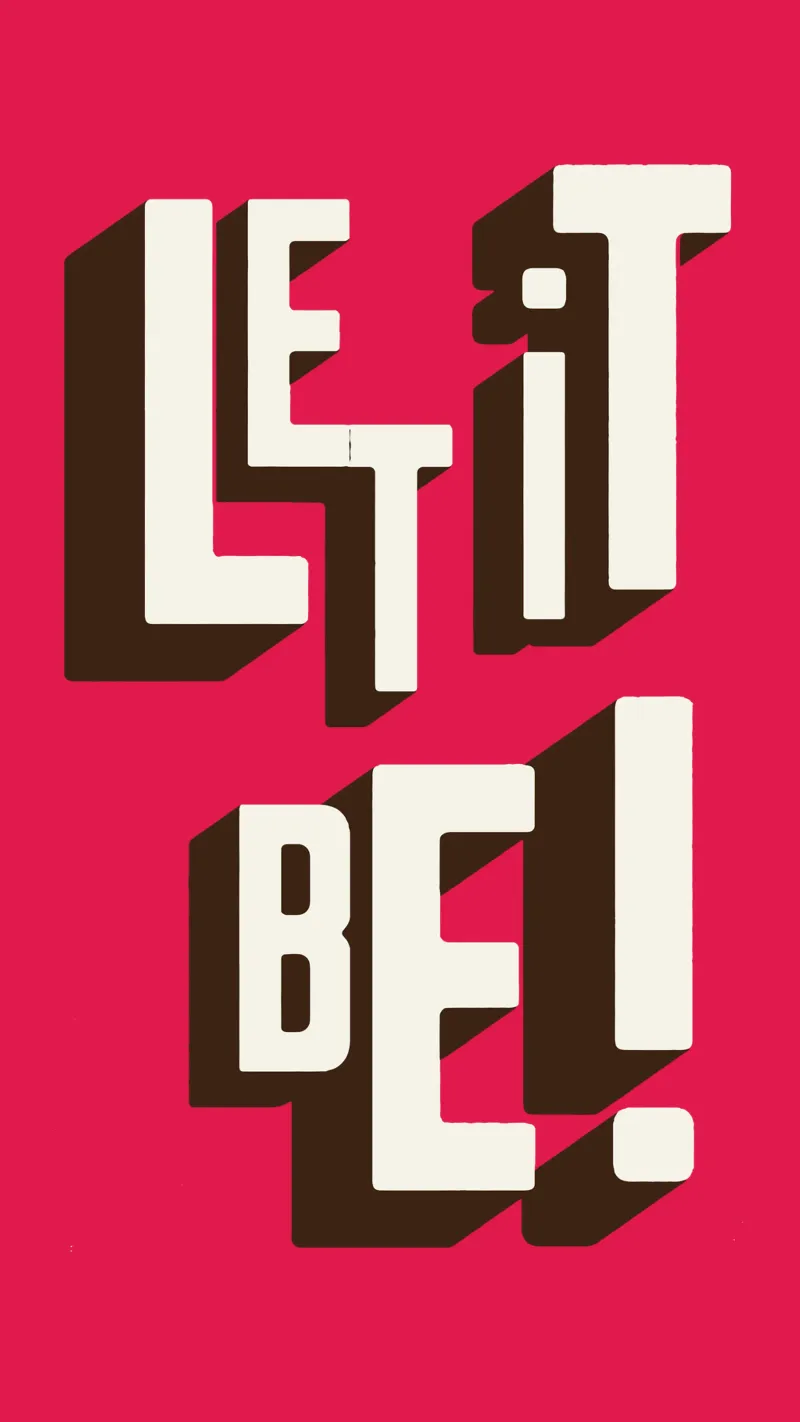 Let It Be canvas met Baklijst van Gunawan Rb