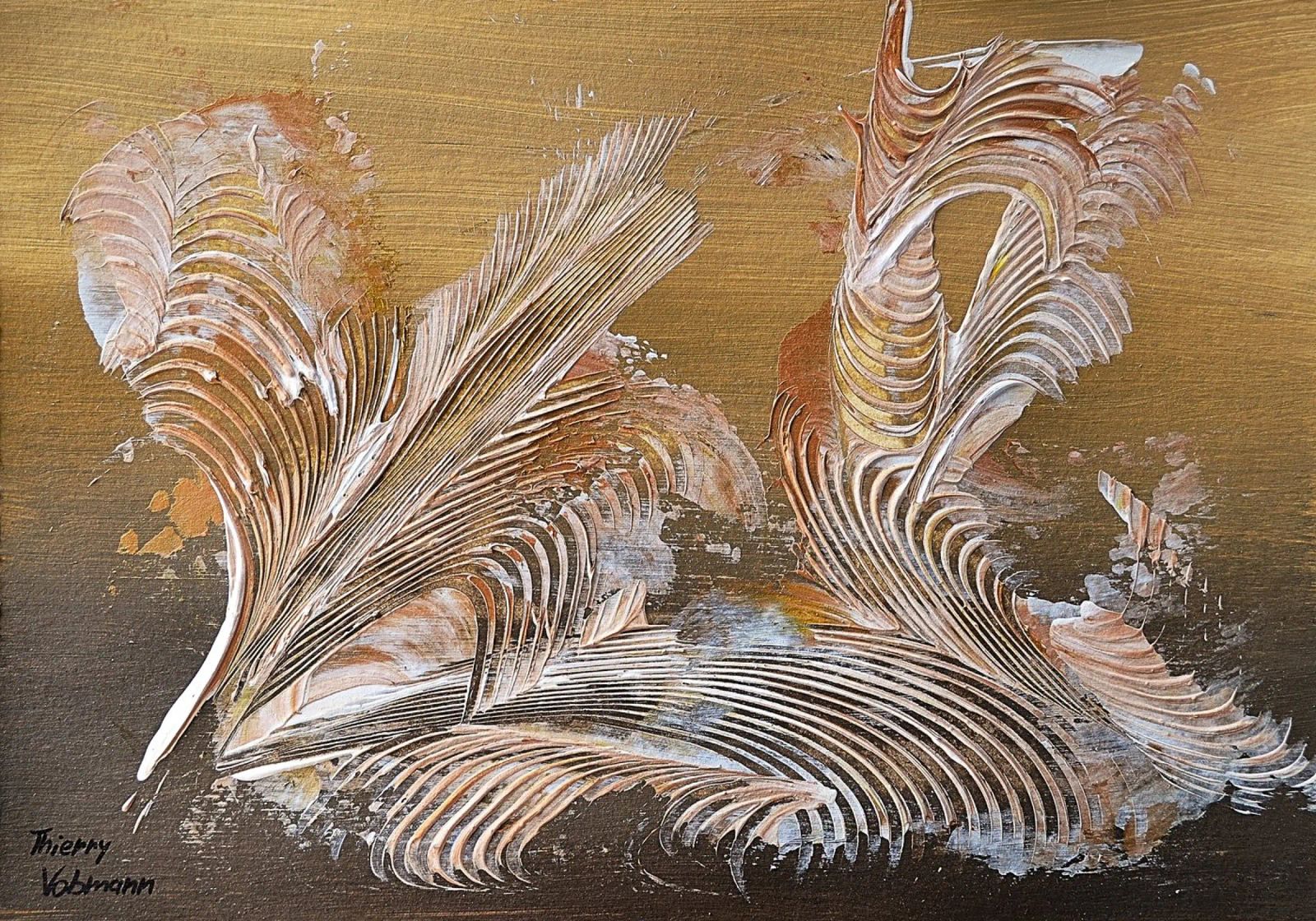 MESSAGE FROM THE HEART 35 pellicola backlit da Thierry Vobmann Abstract painting