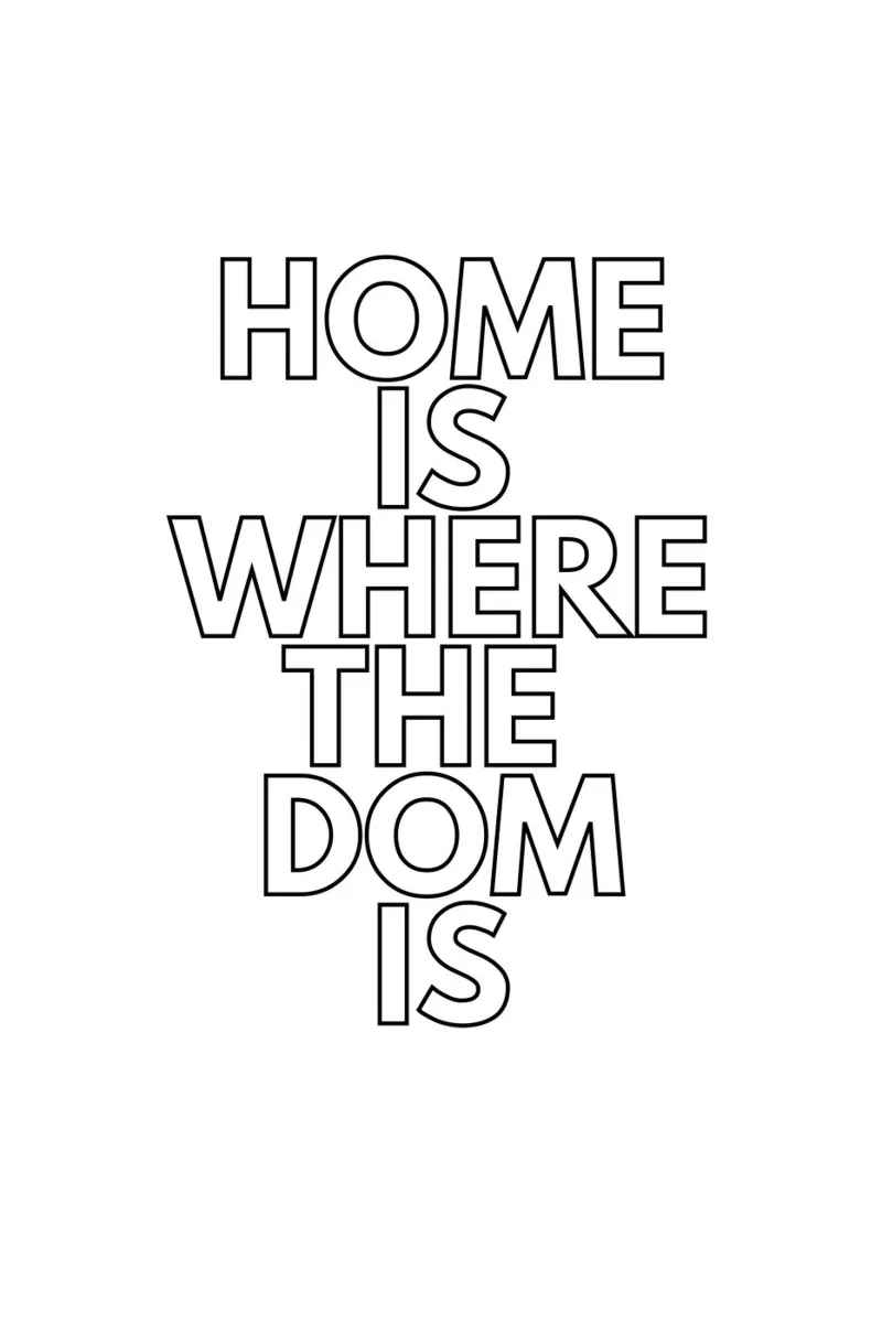 Home is where the Dom ist poster con telaio in legno da typostudio