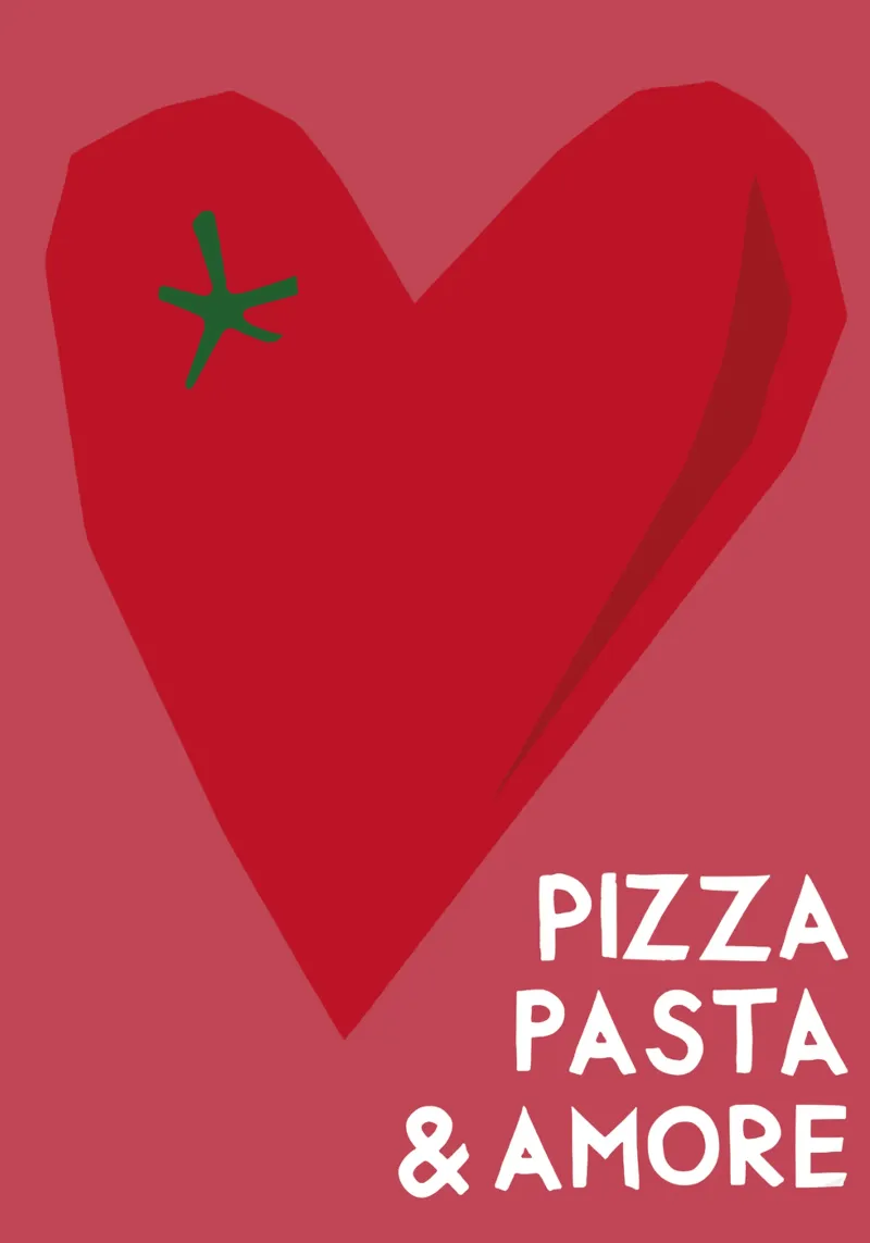 Pizza Pasta and Amore pellicola backlit da Attaboy Dsgn