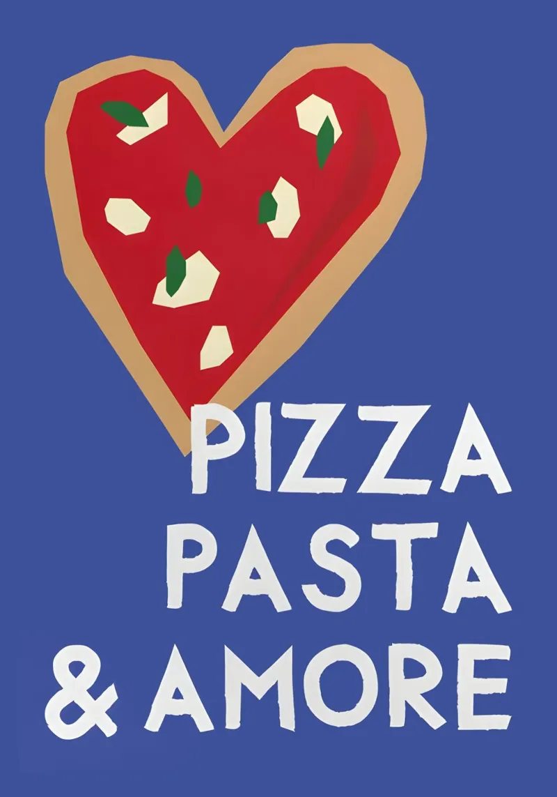 Pizza Pasta and Amore alluminio dibond da Attaboy Dsgn