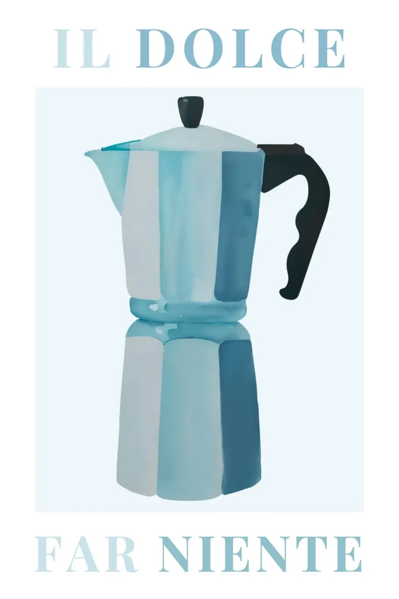 Italiaanse koffie Print, Espresso Print, Koffie minnaar Print canvas met Baklijst van Bella Studio