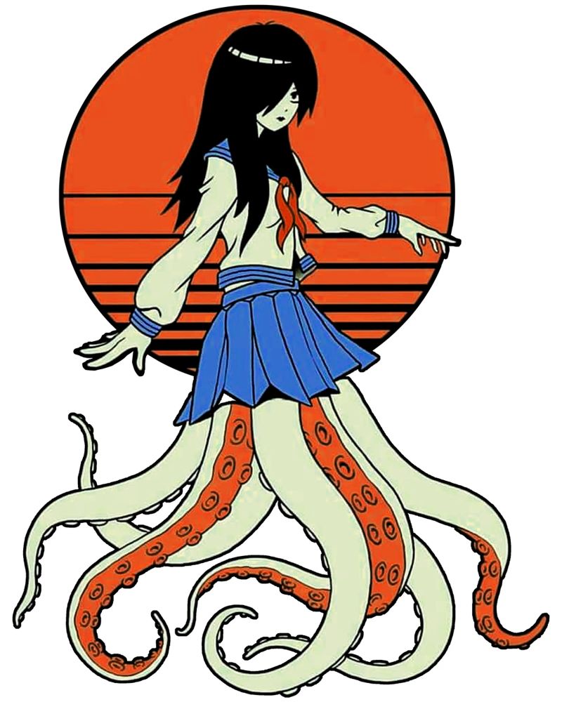 Pulpo Yokai Escolar metacrilato de Fewasyes