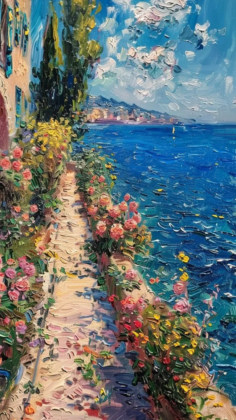 Claude Monet Strada della spiaggia pellicola backlit da belong shop