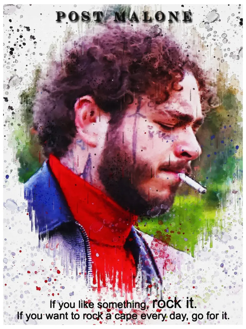 Post Malone Quotes pellicola backlit da Gunawan Rb