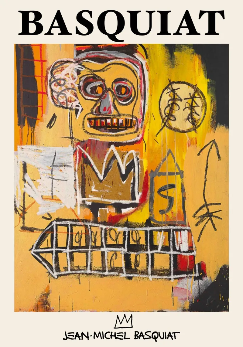 Basquiat "Senza titolo (Cranio e corona)" Potenza neo-espressionista pellicola backlit da NorwesClub
