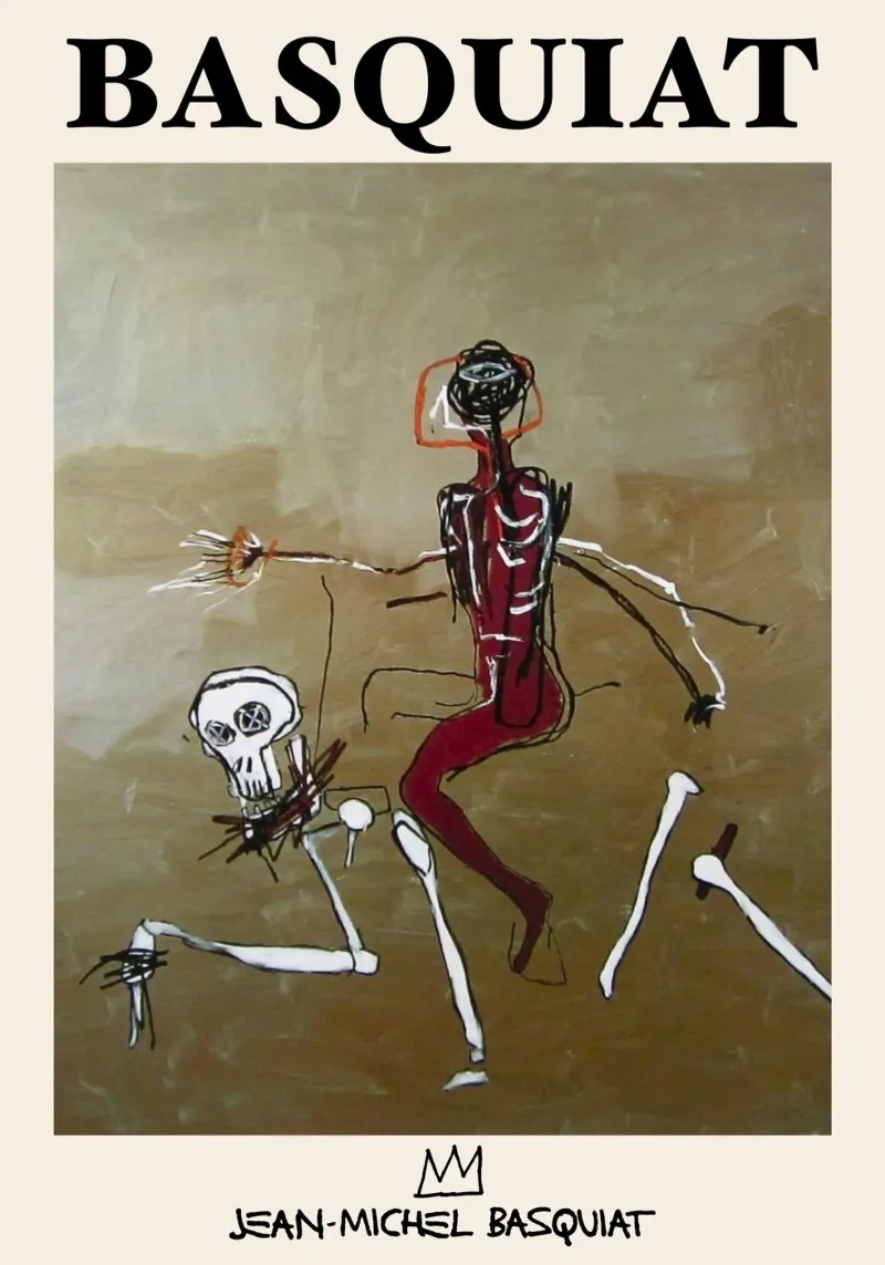 Basquiat "Cavalcare con la morte" Capolavoro neo-espressionista 1 pellicola backlit da NorwesClub