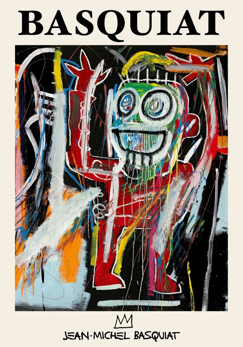 Ritratto energico neo-espressionista di Basquiat "Teste di polvere pellicola backlit da NorwesClub