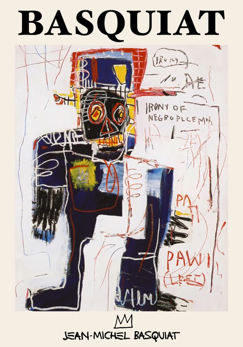 Basquiat "Irony of Negro Policeman" Neo-Expressionist Icon canvas by NorwesClub