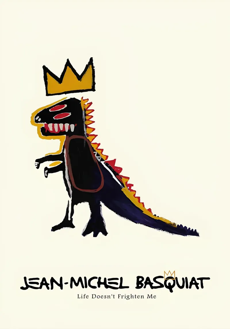 Icona pop di Basquiat "Pez Dispenser" con corona di Dino pellicola backlit da NorwesClub