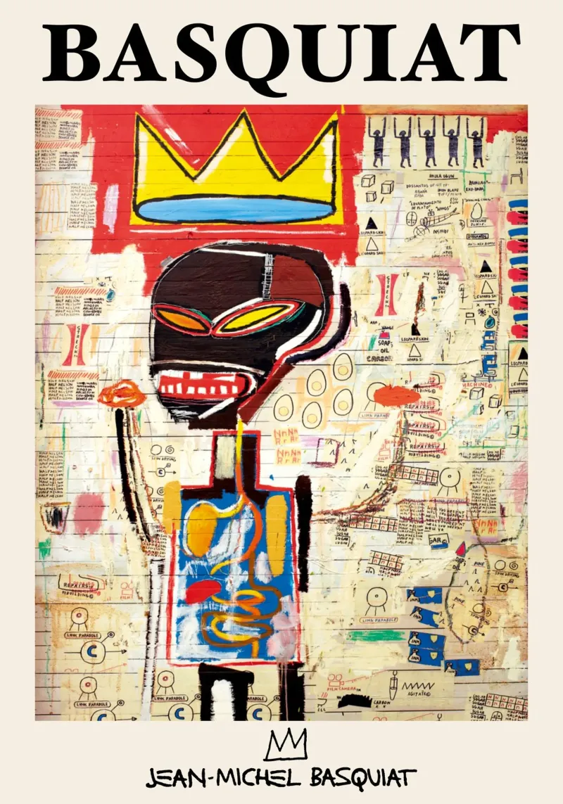 Basquiat "Senza titolo (corona e anatomia)" Icona neo-espressionista pellicola backlit da NorwesClub