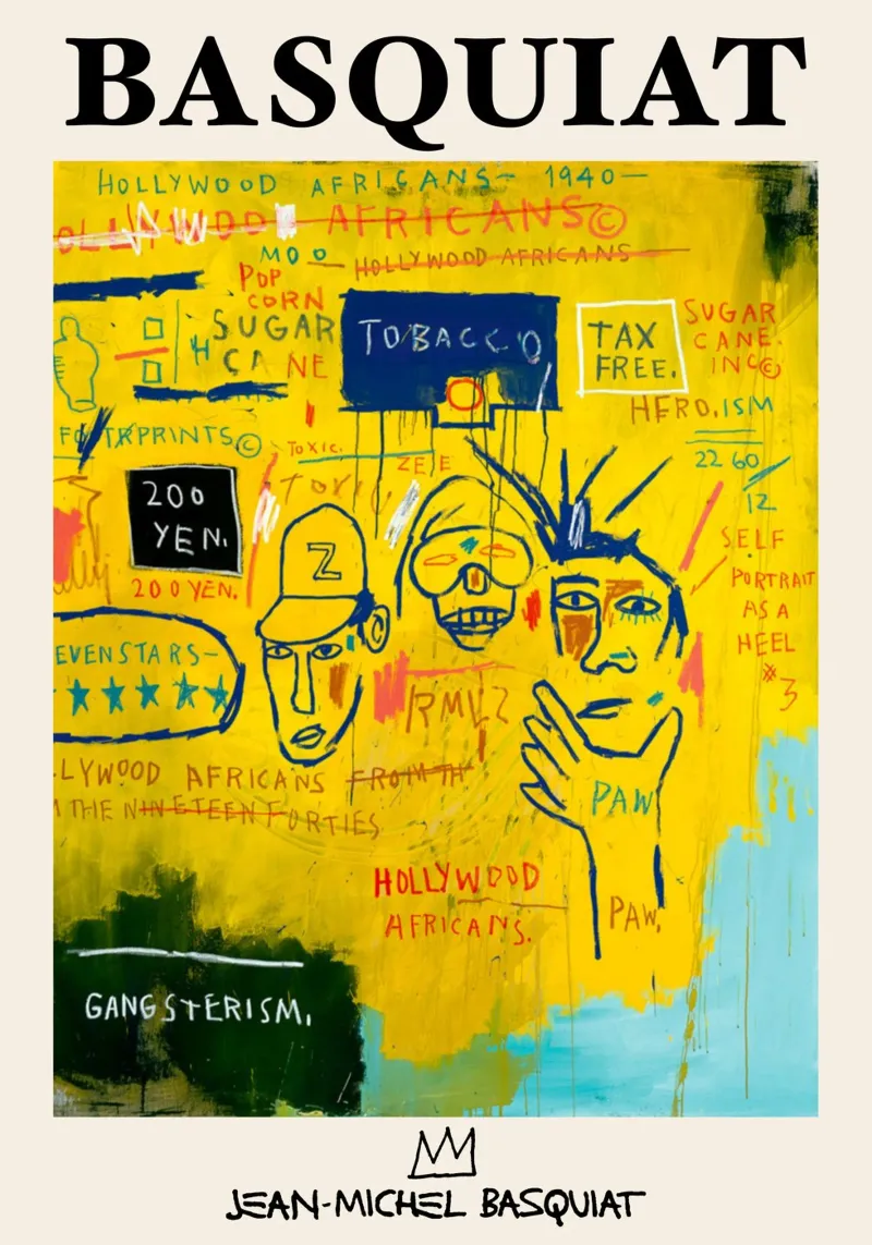 Basquiat "Hollywood Africans" Neo-espressionista culturale Ico carta hahnemühle da NorwesClub
