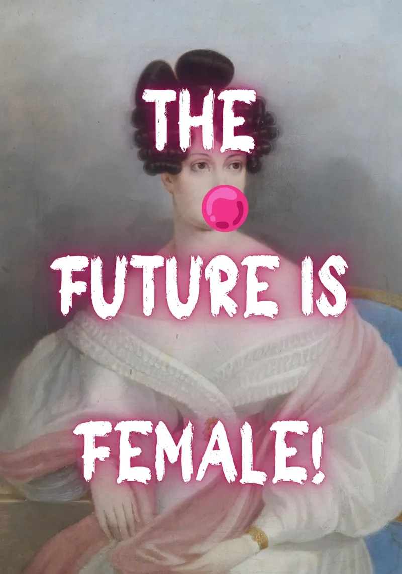 "Il futuro è femmina!" - Pop Art, Remix classico, femminista, audace pellicola backlit da NorwesClub