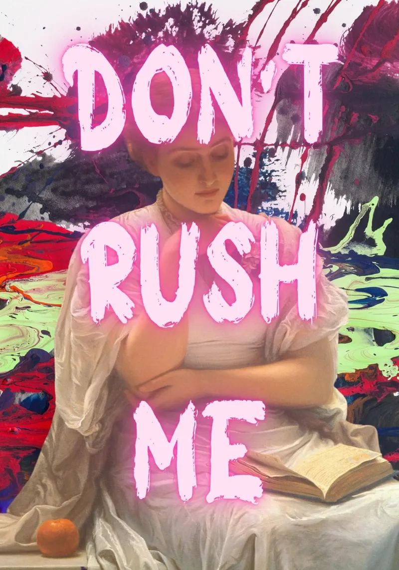"Don't Rush Me" - Pop Art, Remix classico, Astratto, Pink Aes pellicola backlit da NorwesClub