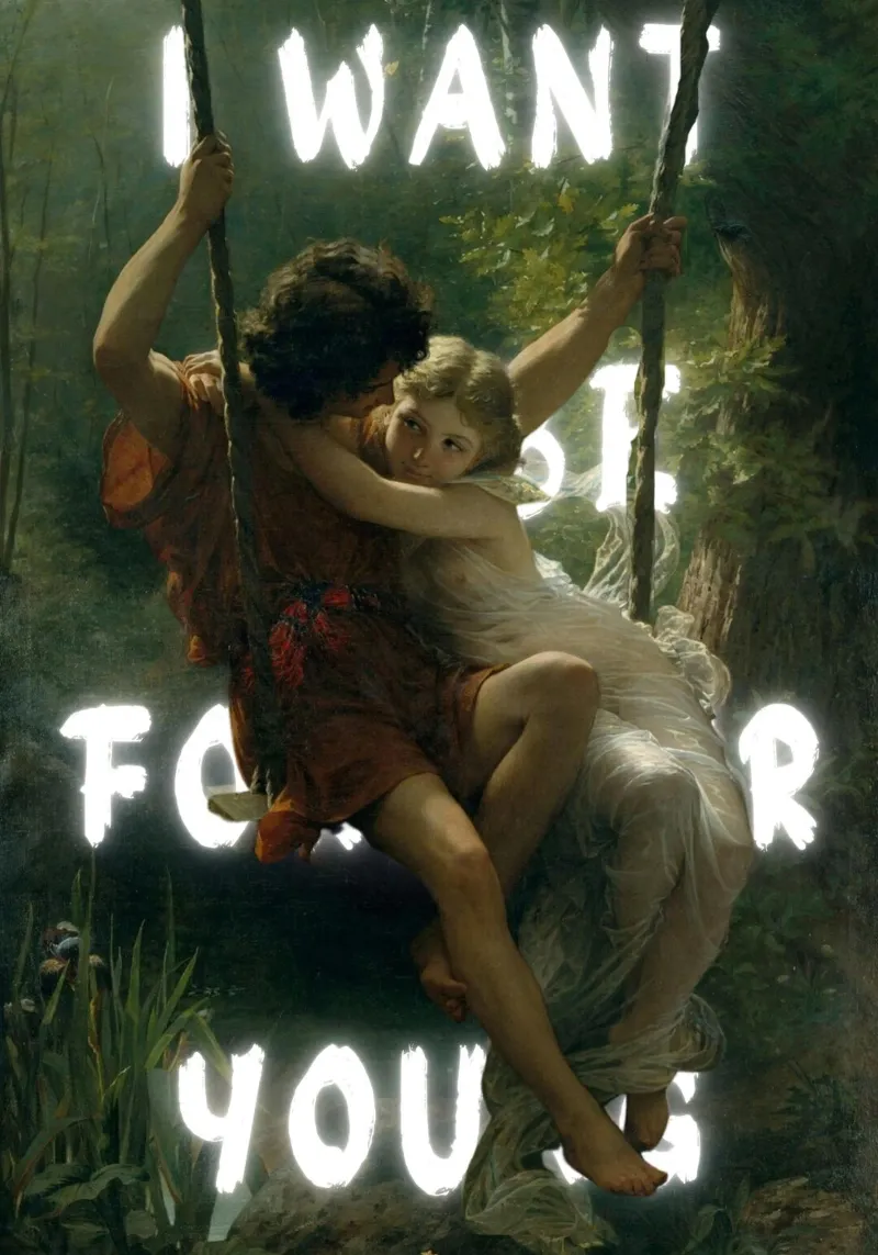 "Lo voglio per te" - Pop Art romantico, Remix classico, Ether carta hahnemühle da NorwesClub
