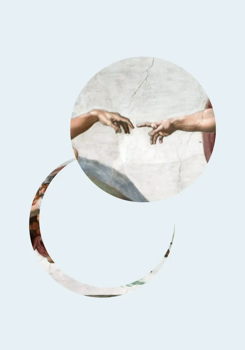 "Creazione" - Remix di Michelangelo, Minimalista, Rinascimento, Di pellicola backlit da NorwesClub