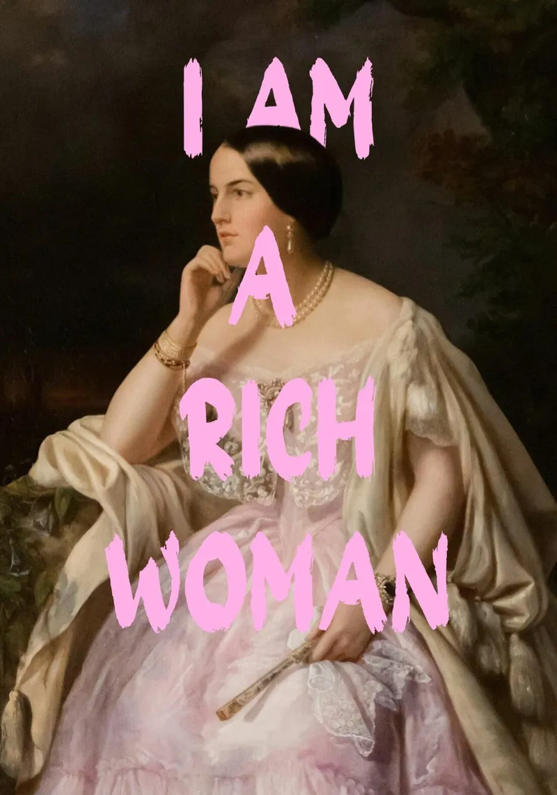 "Rich Woman" - Pop Art, Remix classico, Empowerment, Luxury V pellicola backlit da NorwesClub