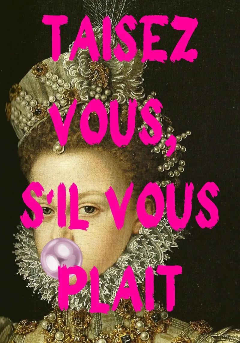 "Taisez Vous!" - Pop Art, Remix classico, Umoristico, Francese Ch plexiglass da NorwesClub