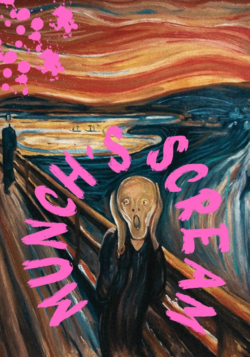 "L'urlo di Munch" - Pop Art, Espressionismo Remix, Umorismo, B pellicola backlit da NorwesClub
