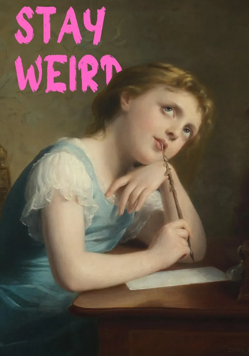 "Stay Weird" - Pop Art, Remix classico, stravagante, stimolante pellicola backlit da NorwesClub