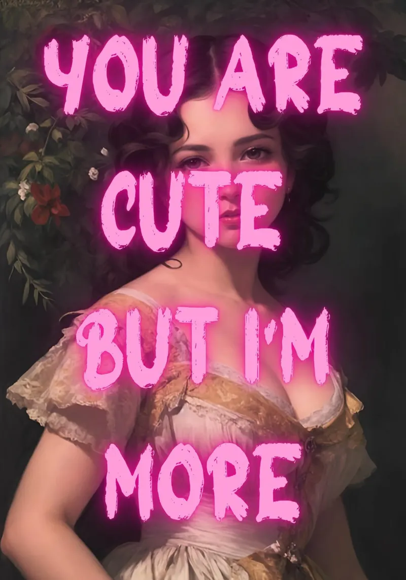 "Cute But More" - Pop Art, Remix classico, Empowerment, Trend pellicola backlit da NorwesClub