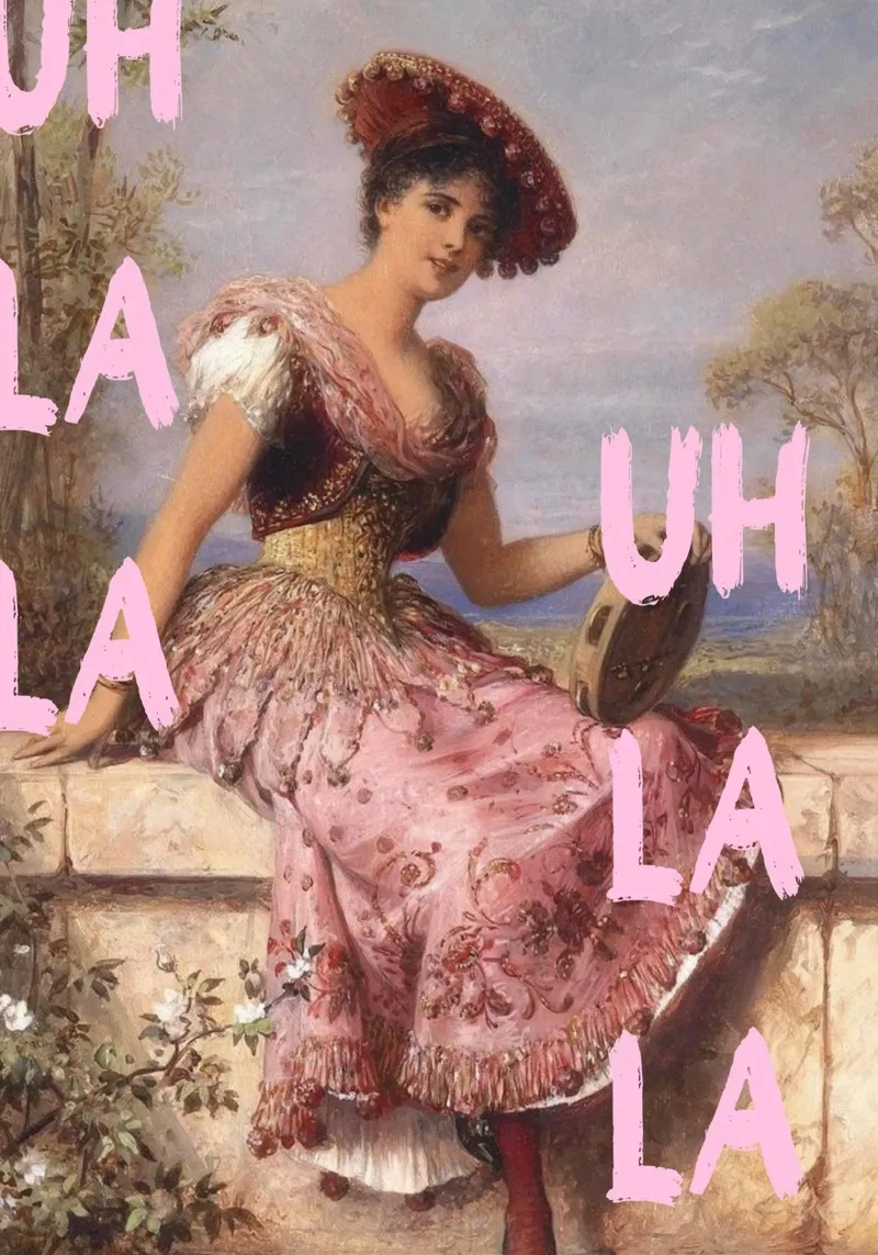 "Uh La La" - Pop Art, Remix classico, giocoso, estetica rosa pellicola backlit da NorwesClub