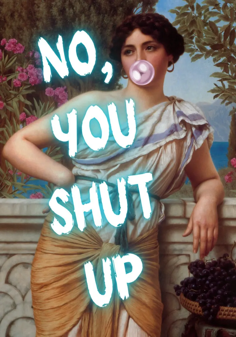 "No, tu stai zitto!" - Pop Art, Remix classico, umoristico, audace poster da NorwesClub