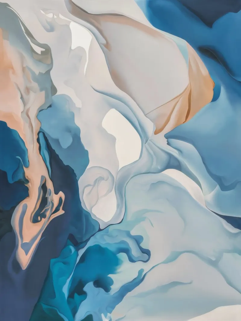 Aqua zijde werveling acryl van Monarch Arc