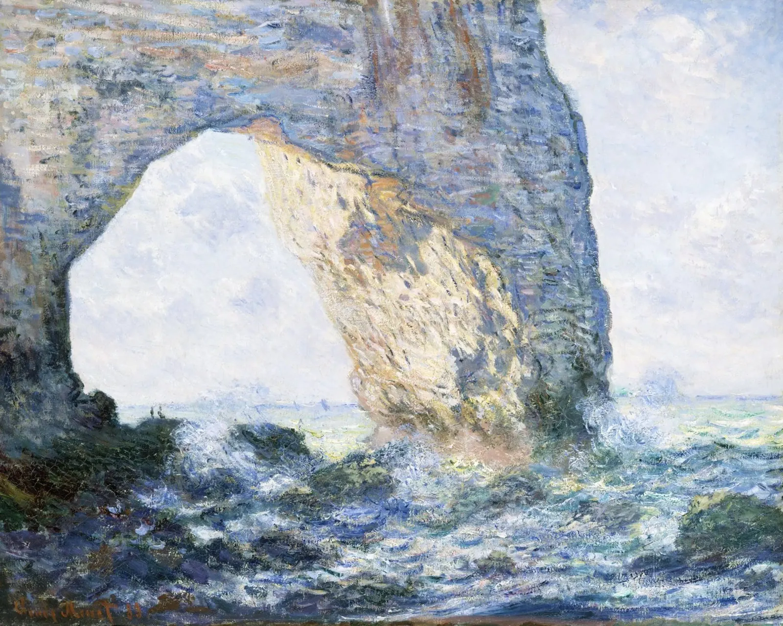 Claude Monet - La Manneporte (Étretat), 1883 - Premium Art pellicola backlit da Monet Art Prints