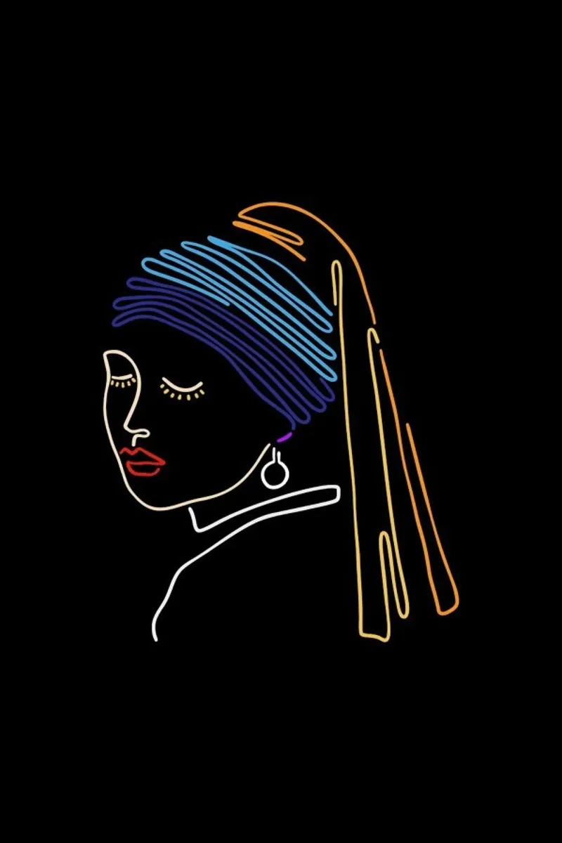 The Girl With A Pearl Earring poster con telaio in plastica da Ninhol