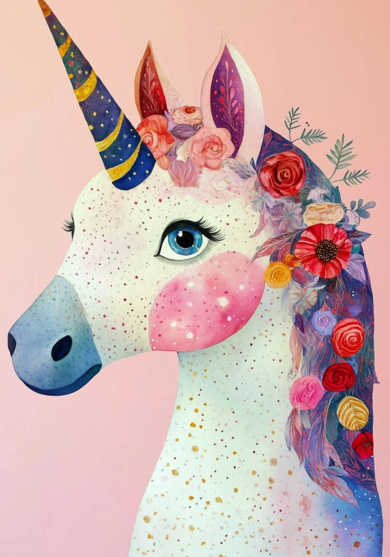 Einhorn Poster von Justyna Jaszke JBJart