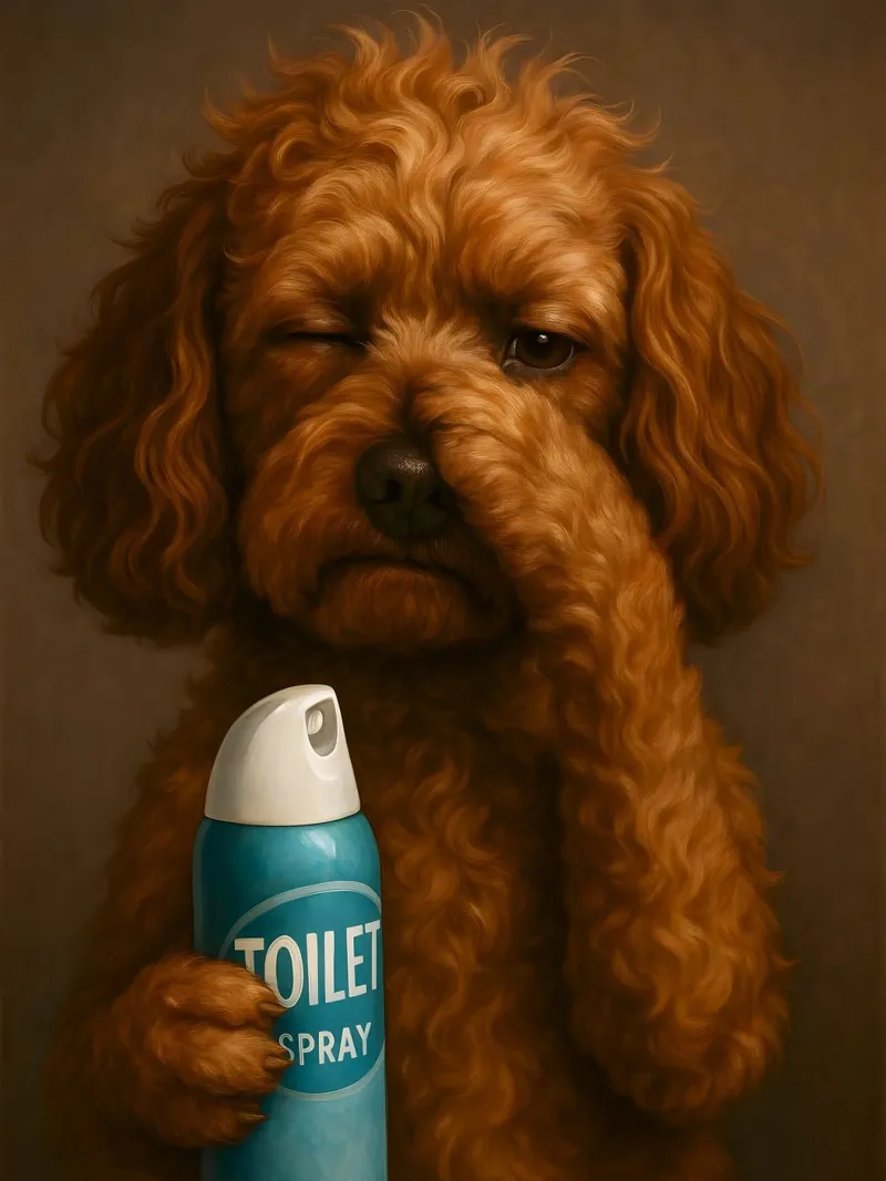 RITRATTO DI CANE DIVERTENTE BAGNO WC pellicola backlit da ARTOMATIC