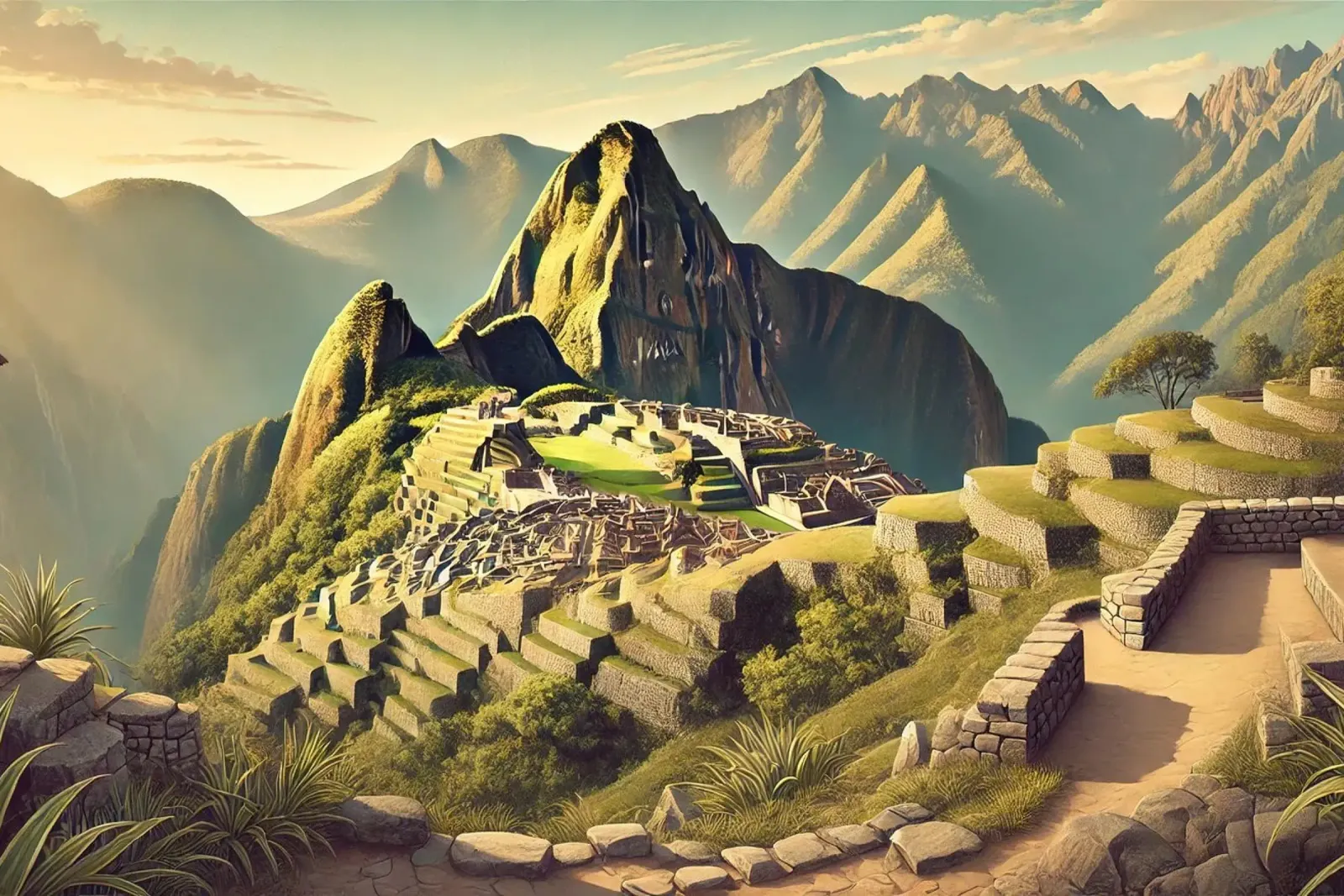 Poster d'epoca sul Perù, Machu Picchu carta hahnemühle da Chromatic Fusion Studio