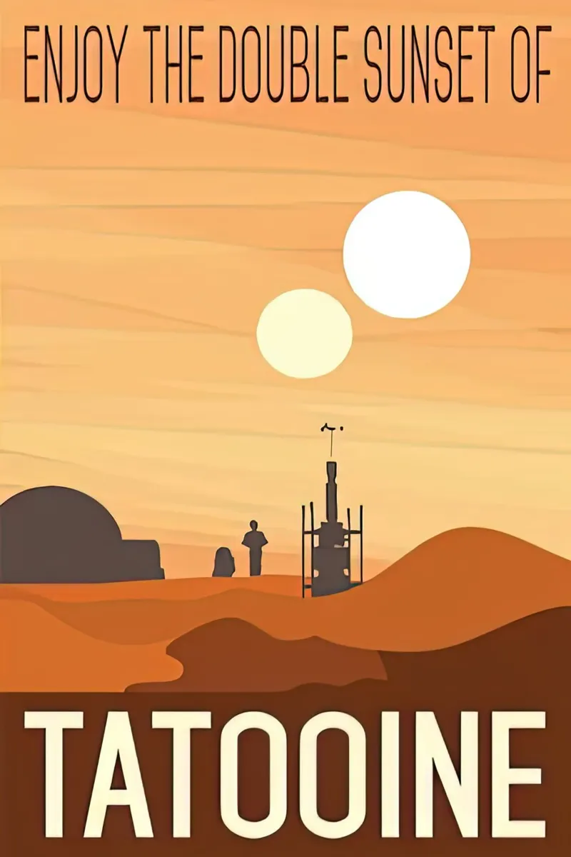 visita a tatooine pellicola backlit da carrie Shop