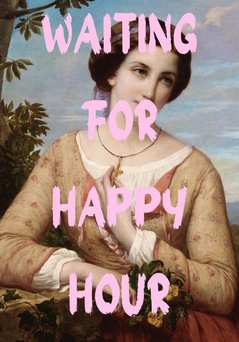 "Aspettando l'Happy Hour" - Pop Art, Remix classico, umorismo, plexiglass da NorwesClub
