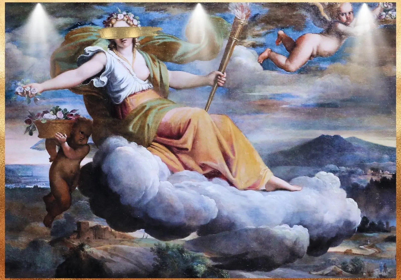 "Dea d'oro" - Carracci, Remix barocco, mistico, lussuoso pellicola backlit da NorwesClub