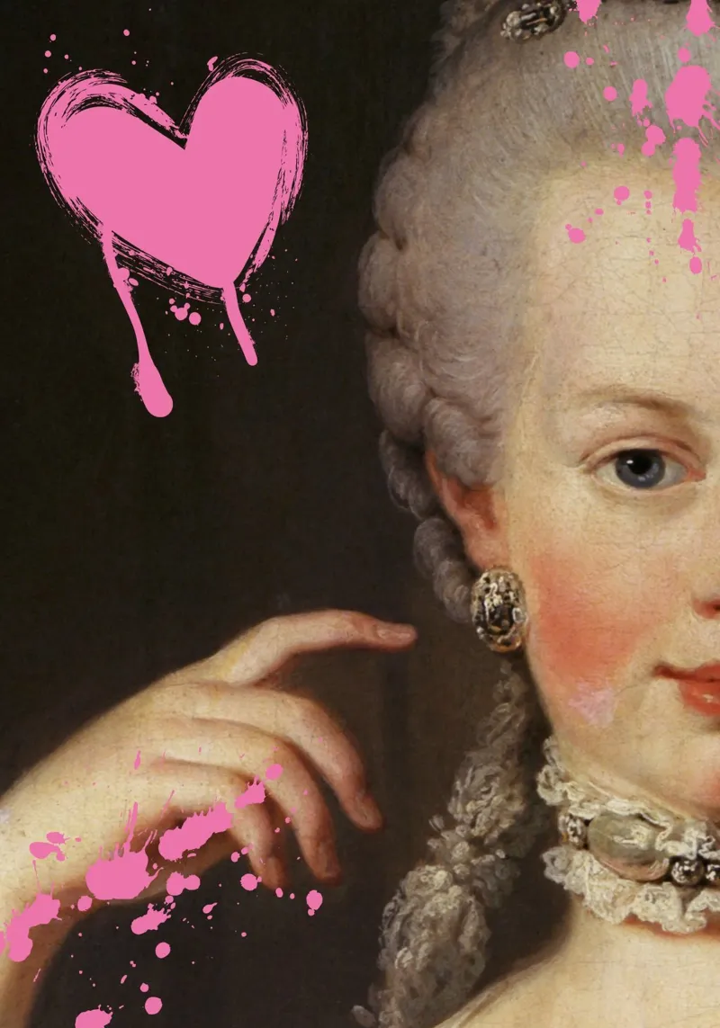 "Il cuore di Marie" - Pop Art, Remix classico, Amore, Rosa spigoloso pellicola backlit da NorwesClub