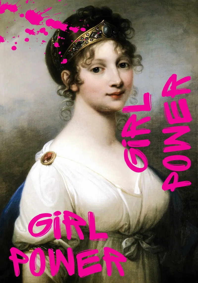 "Girl Power Princess" - Pop Art, Remix classico, Empowerment, pellicola backlit da NorwesClub