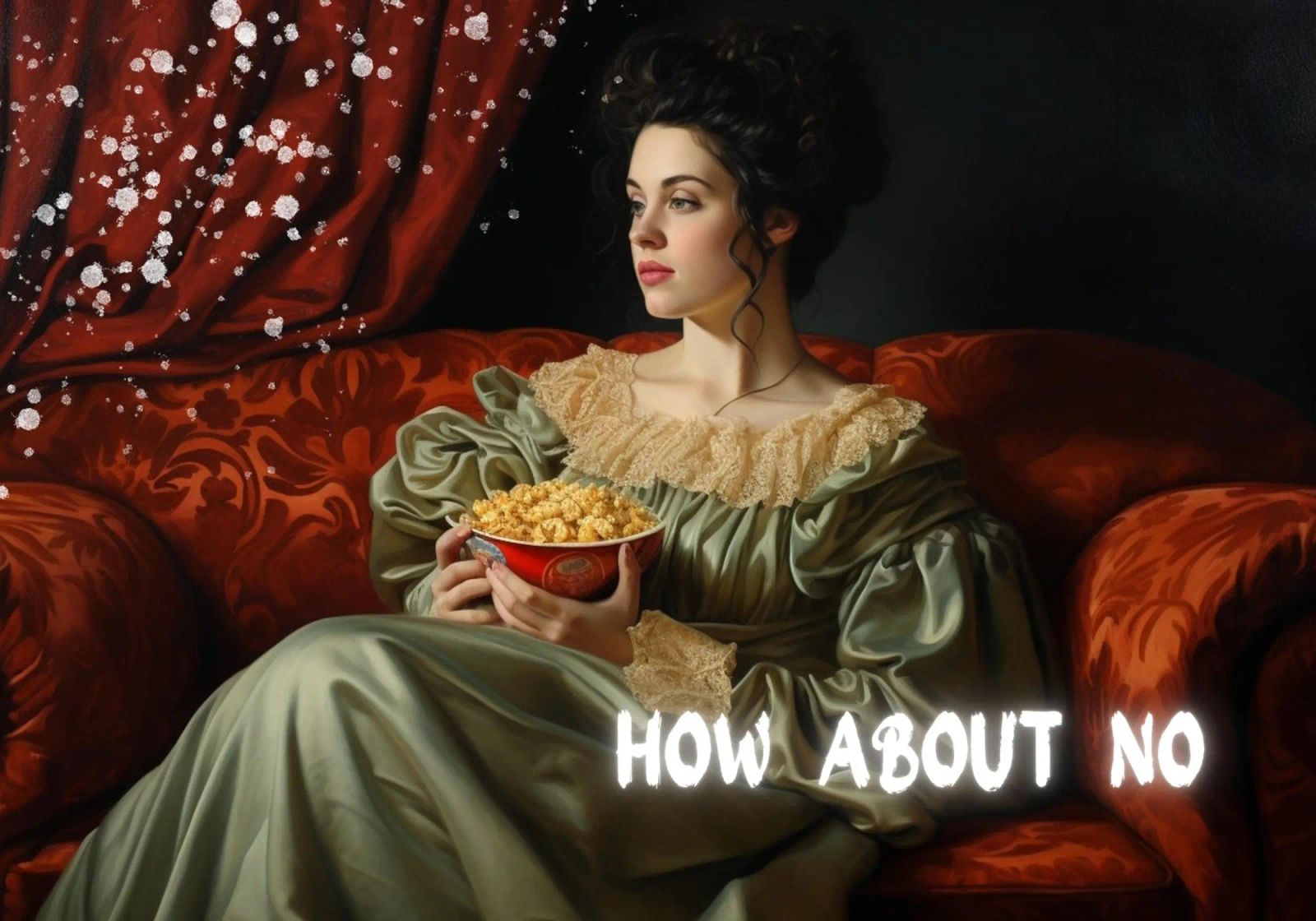 "How About No" - Pop Art, Classic Remix, Humorous, Modern Tw poster by NorwesClub