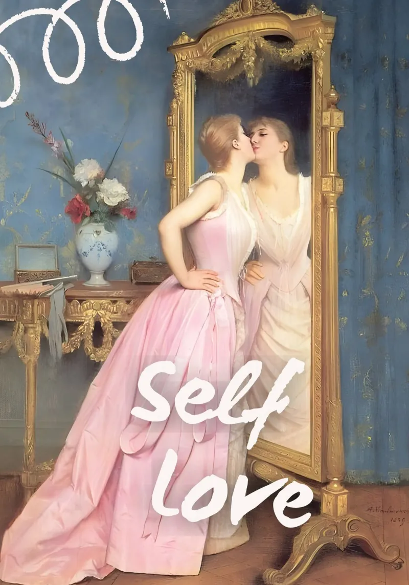 "Riflessione sull'amore di sé" - Remix classico, arte pop, empowerment pellicola backlit da NorwesClub