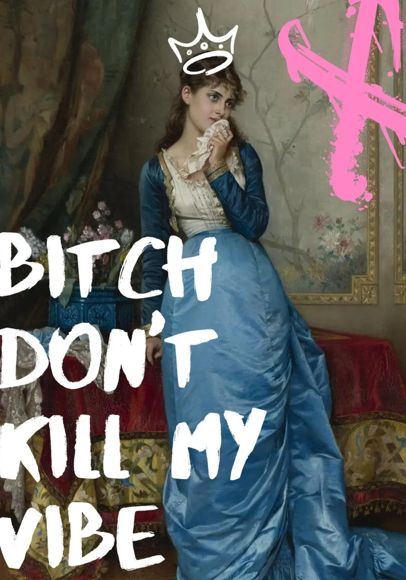 "Don't Kill My Vibe" - Pop Art, Remix classico, Empowerment, pellicola backlit da NorwesClub