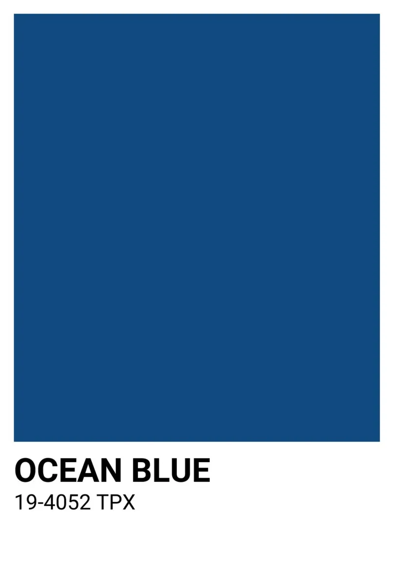 Blu oceano classico - Stampa estetica dei colori Pantone pellicola backlit da NorwesClub