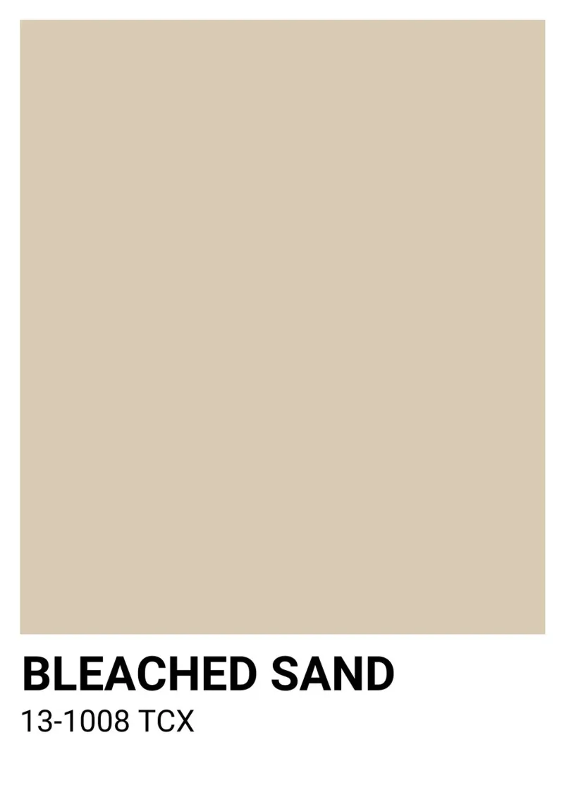 Gebleekt zand - Pantone kleurenesthetische print canvas met Baklijst van NorwesClub